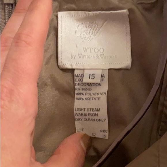 Size 15 beautiful shiny grayish dress - Picture 4 of 4